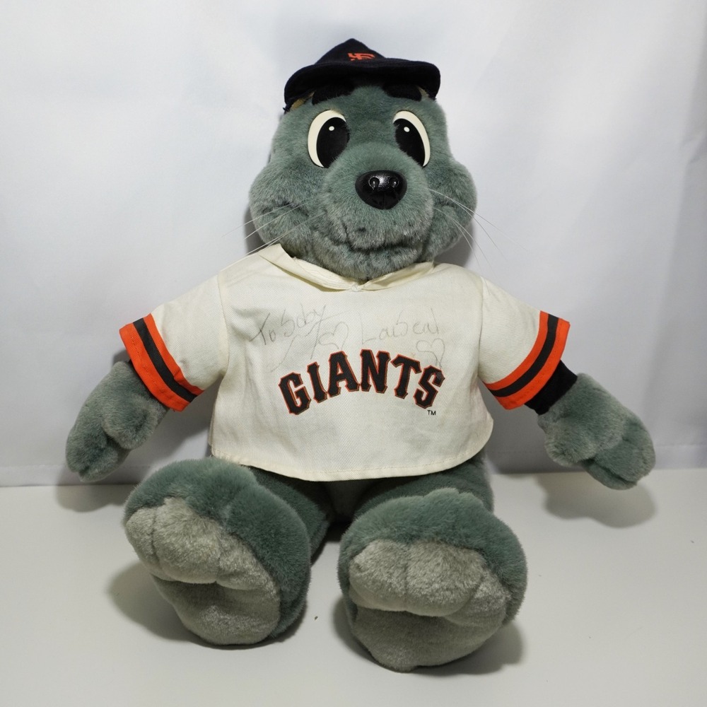 Vintage 1999 Rare San Francisco Giants Lou Seal MLB Plush Signed